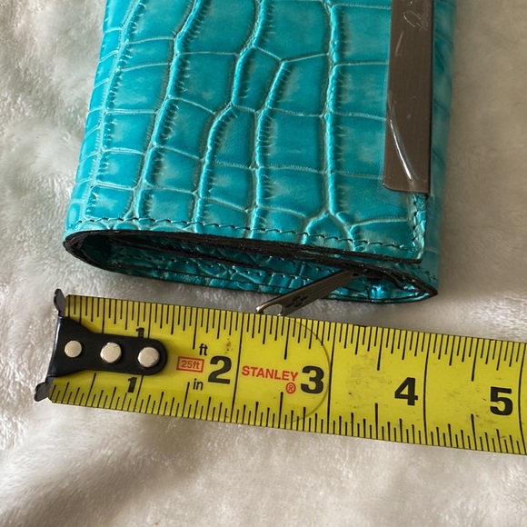 PATRICIA NASH  Cametti Croco Embossed Aqua Wallet - Picture 13 of 13